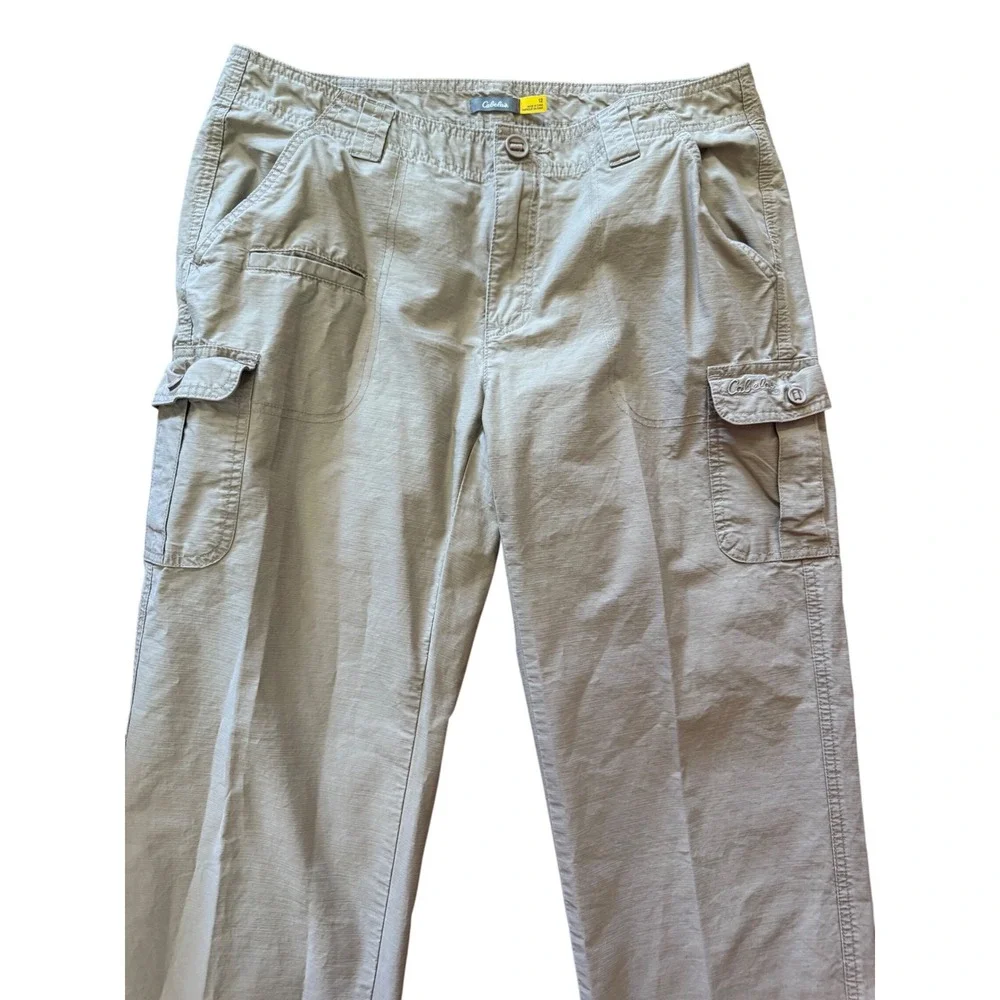 Cabelas Womens Cargo Pants Size 12 Relaxed Fit Khaki Outdoor Hiking Utility‎